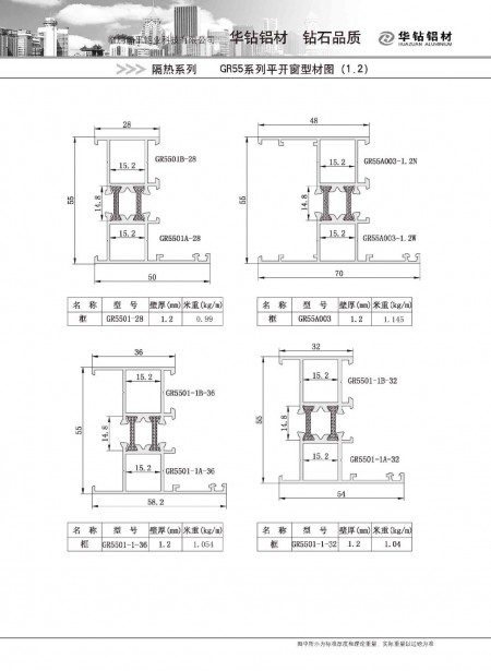 GR55系列平開(kāi)窗型材圖(1.2)