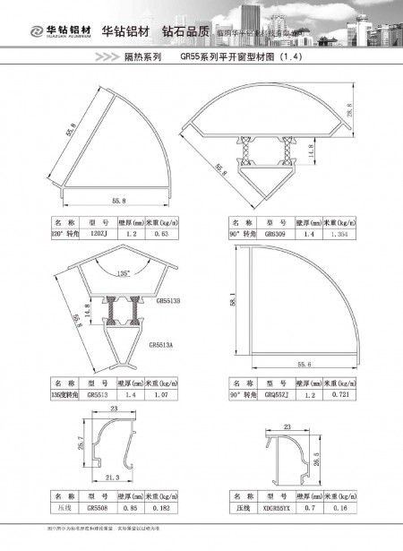 GR55系列平開(kāi)窗型材圖(1.4)