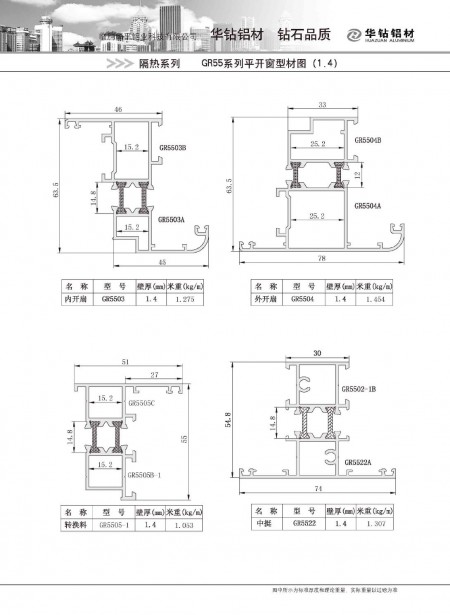 GR55系列平開(kāi)窗型材圖(1.4)